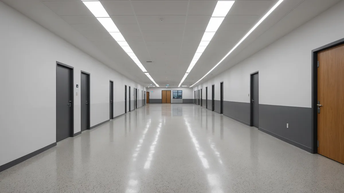 Revit floor plan with an accessible route path